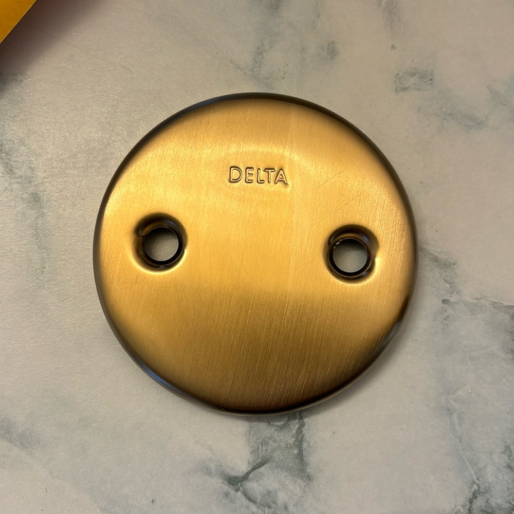 Delta Champagne Bronze Overflow Plate & Screws